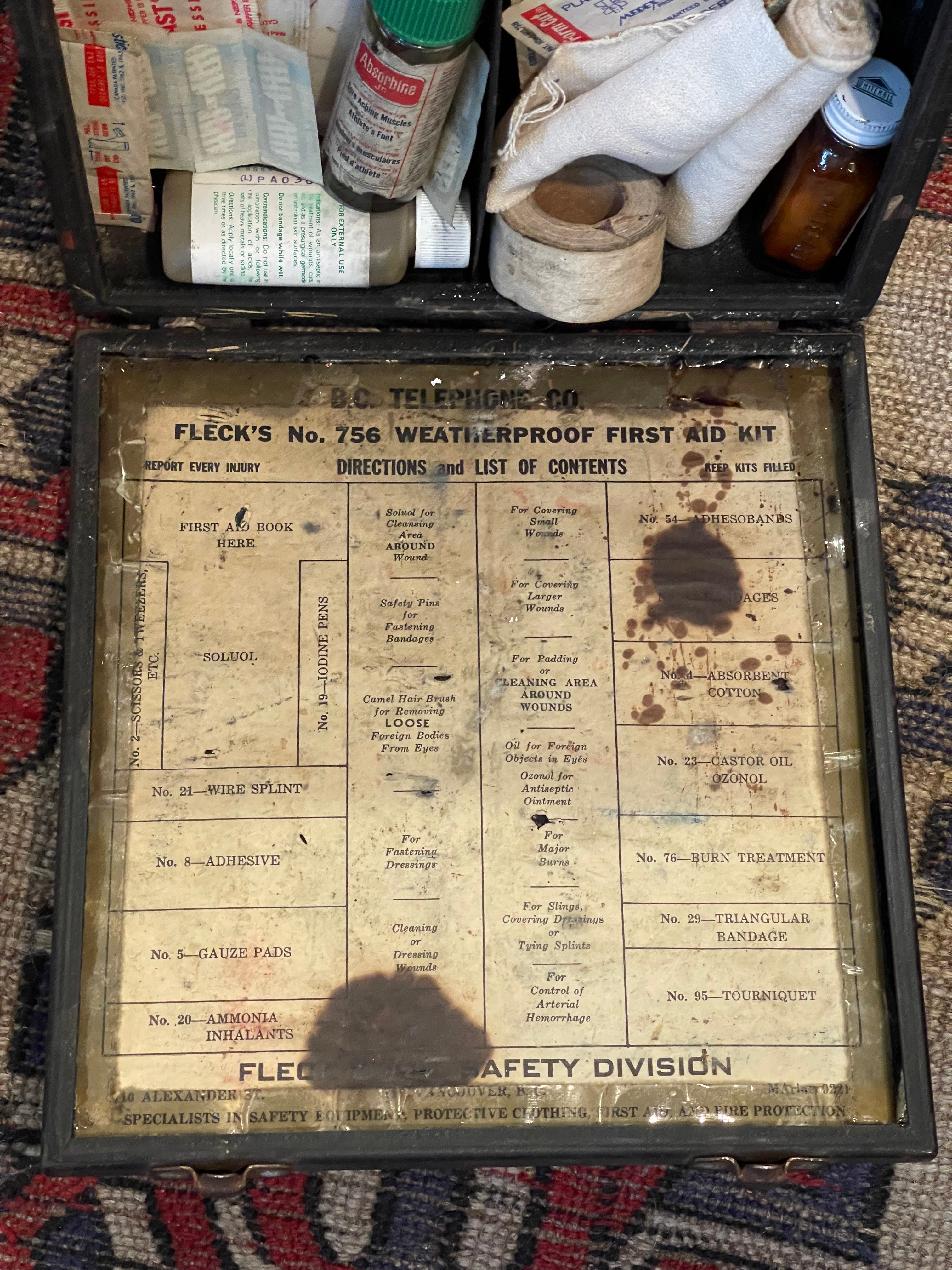 Vintage First Aid Kit (Ex BC Tel. Company)