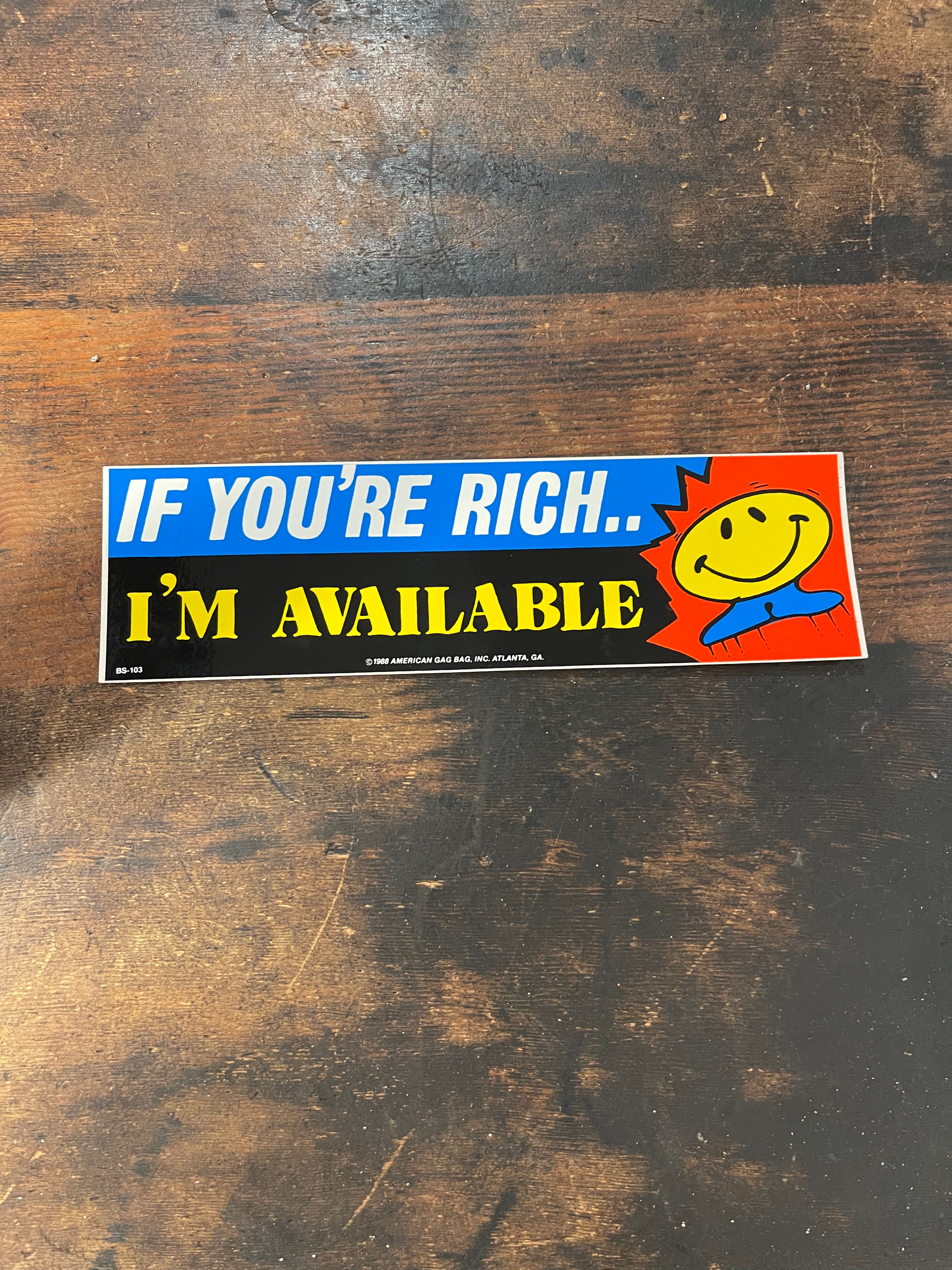 Vintage Bumper Sticker