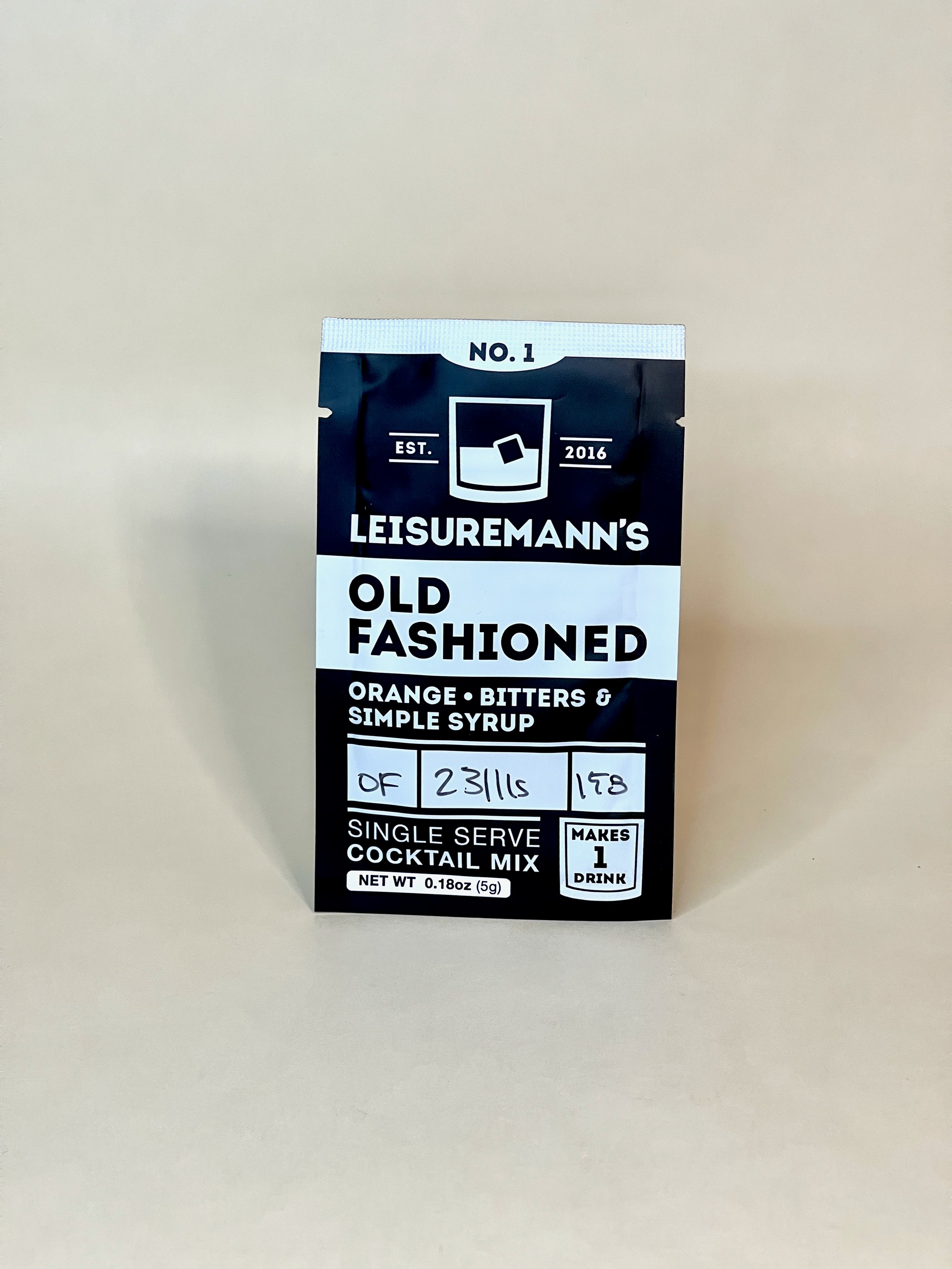 Leisuremann's Old Fashioned Single Serve Cocktail Mixer