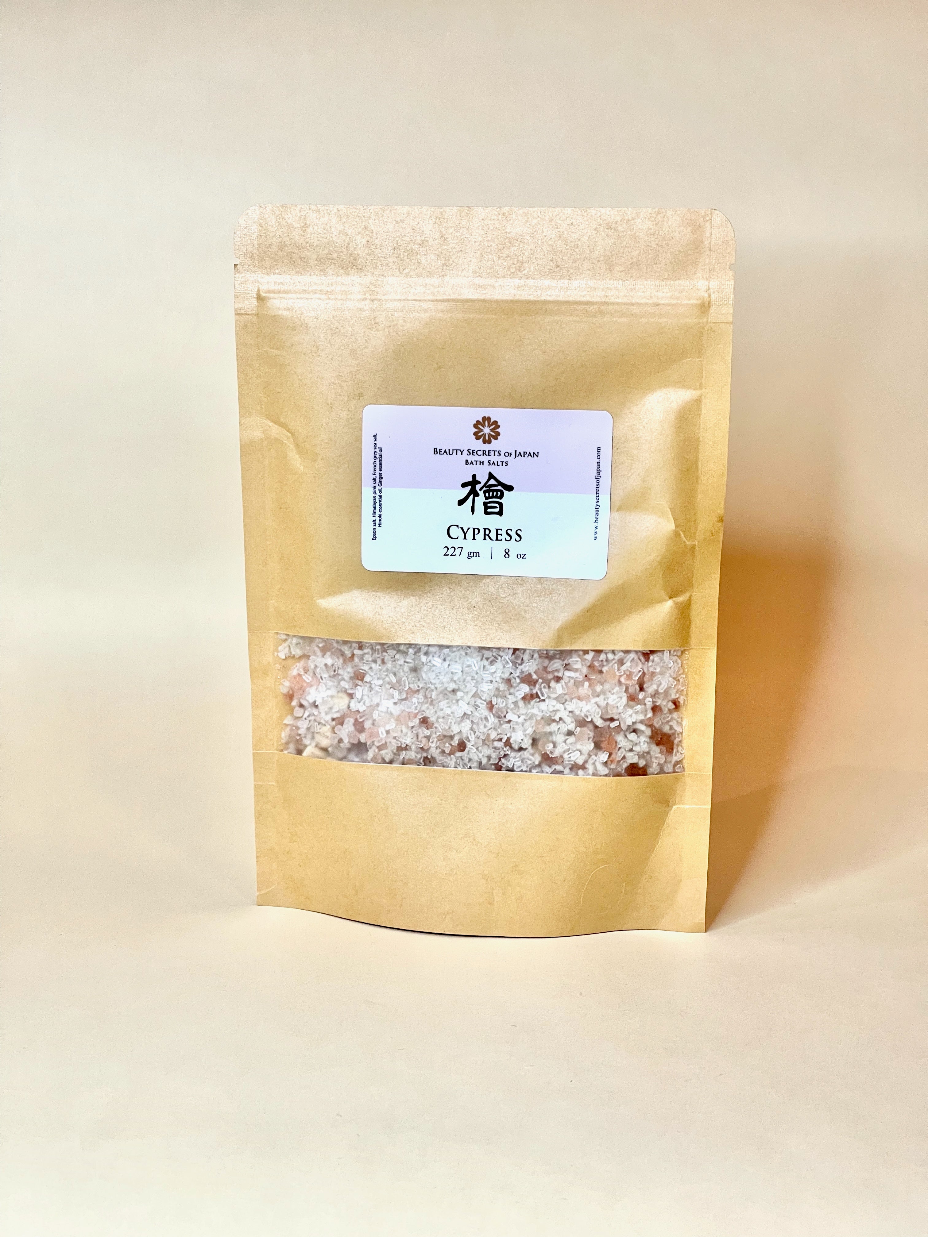 Hinoki Himalayan Pink Bath Salts (8 oz) - Beauty Secrets of Japan