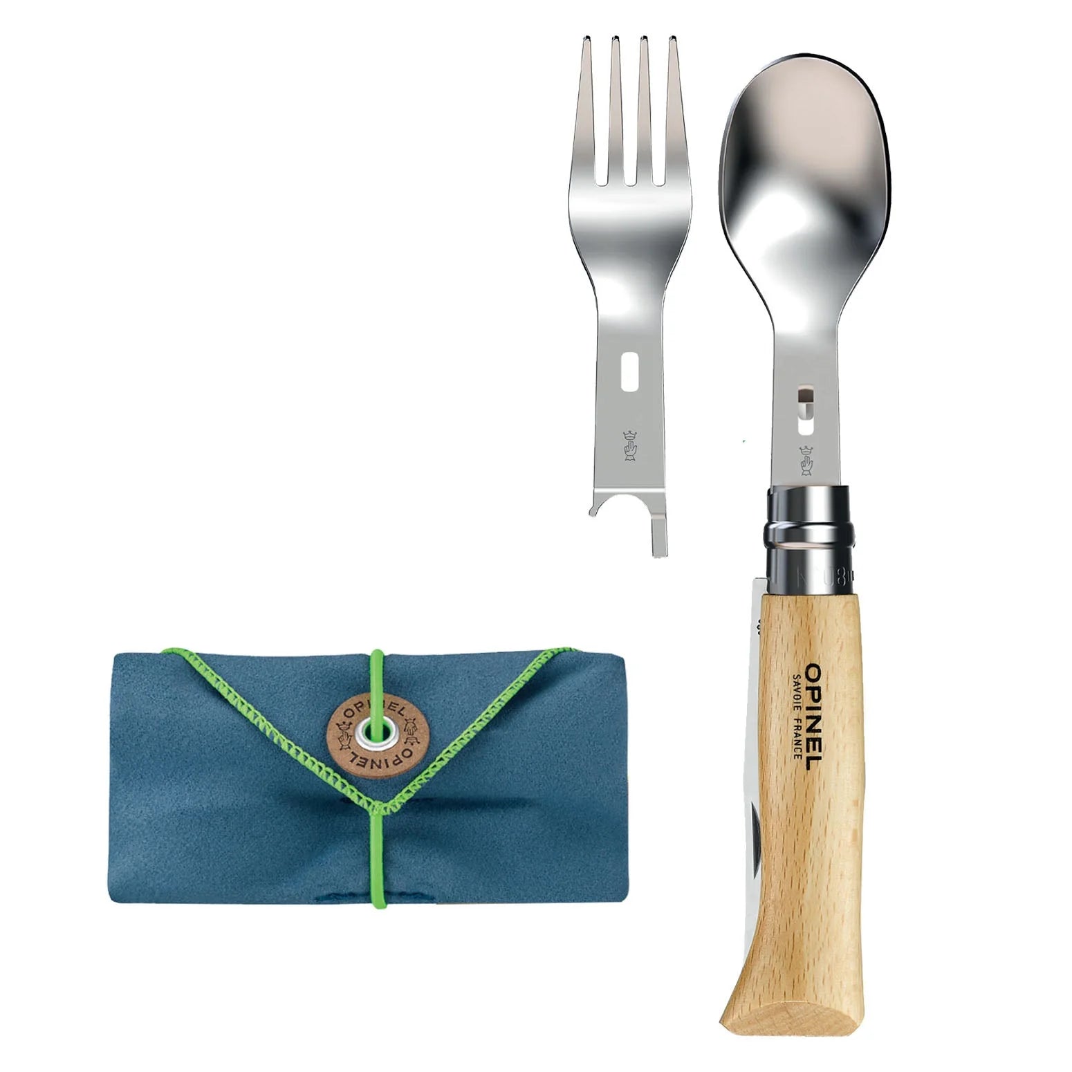 Opinel No.8 Picnic+ Complete Cutlery Set