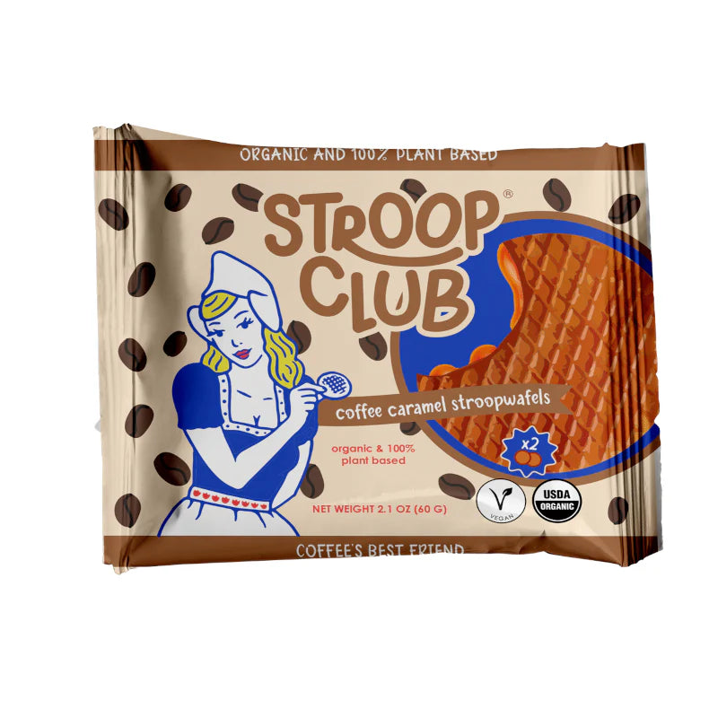 Stroop Club - Coffee Caramel Organic & Plant-based  Stroopwafel 2-pack