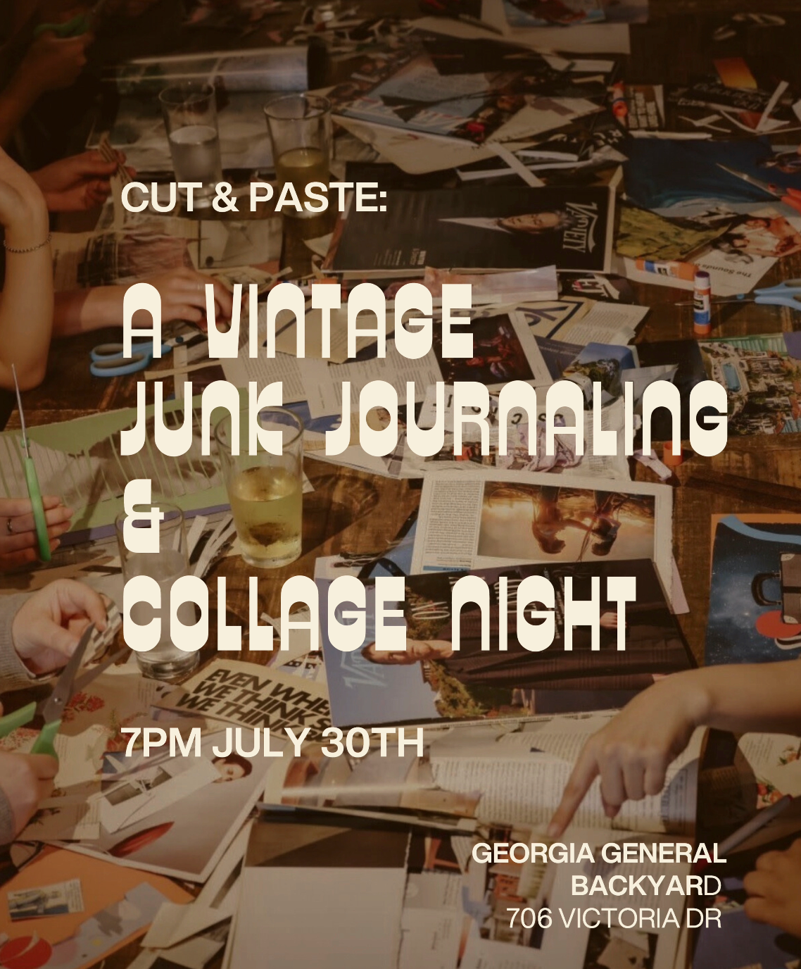 CUT + PASTE: A vintage junk journalling & collage night