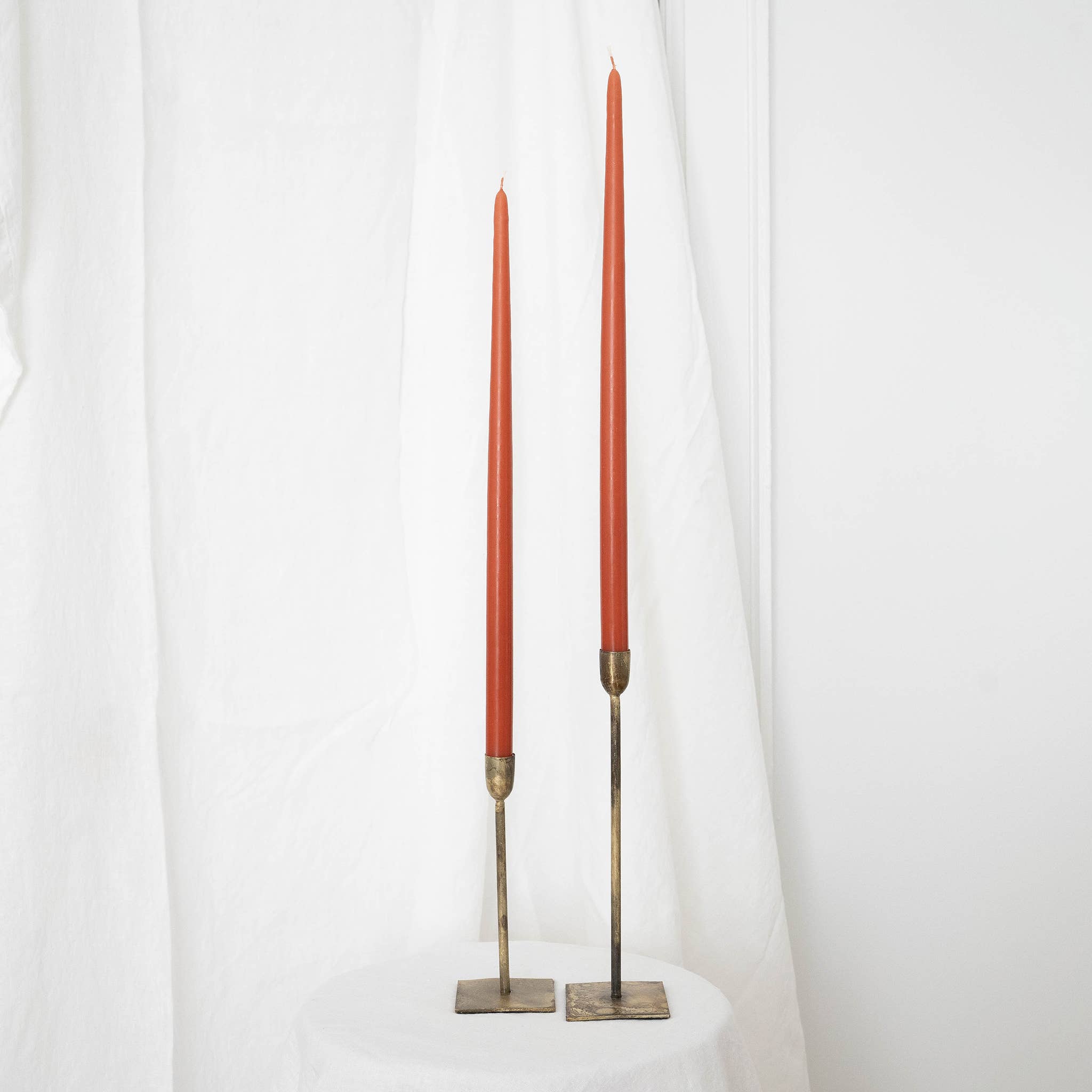 SOCCO Designs - Taper Candles - Pair TERRACOTTA