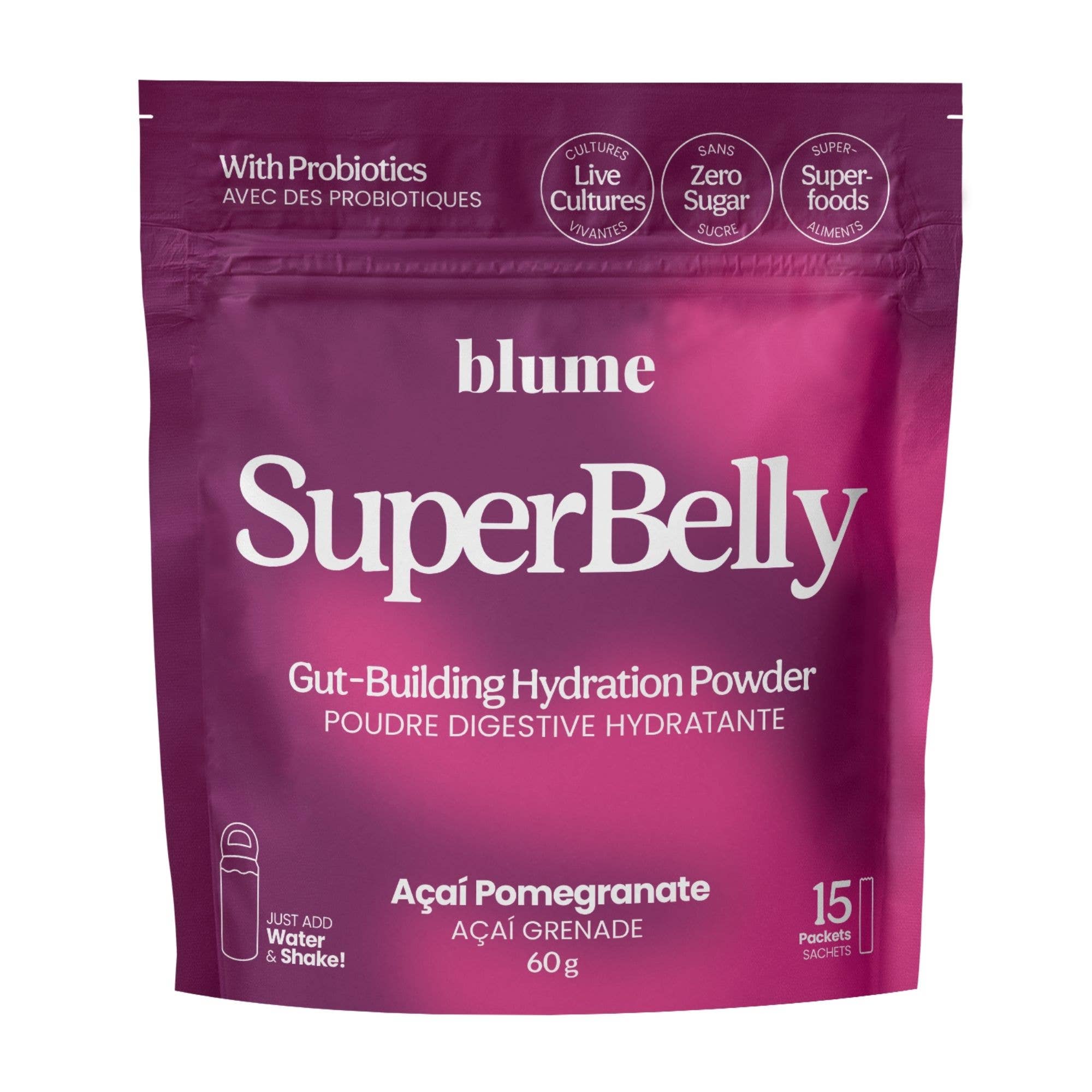 Blume - SuperBelly Hydration & Gut Mix, Açai Pomegranate