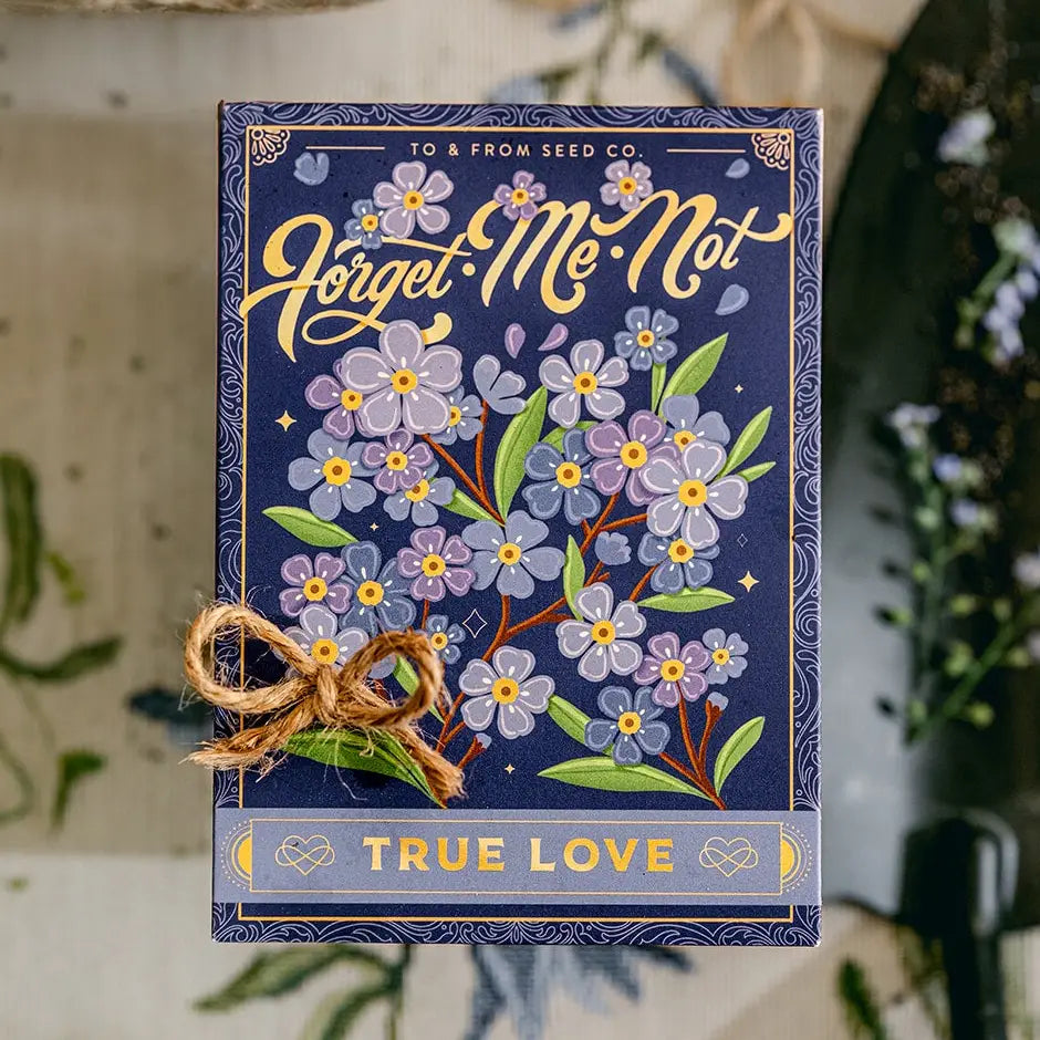 Forget-Me-Not Flowers (True Love) - Floriography Seed Packet (To & From Seed Co)