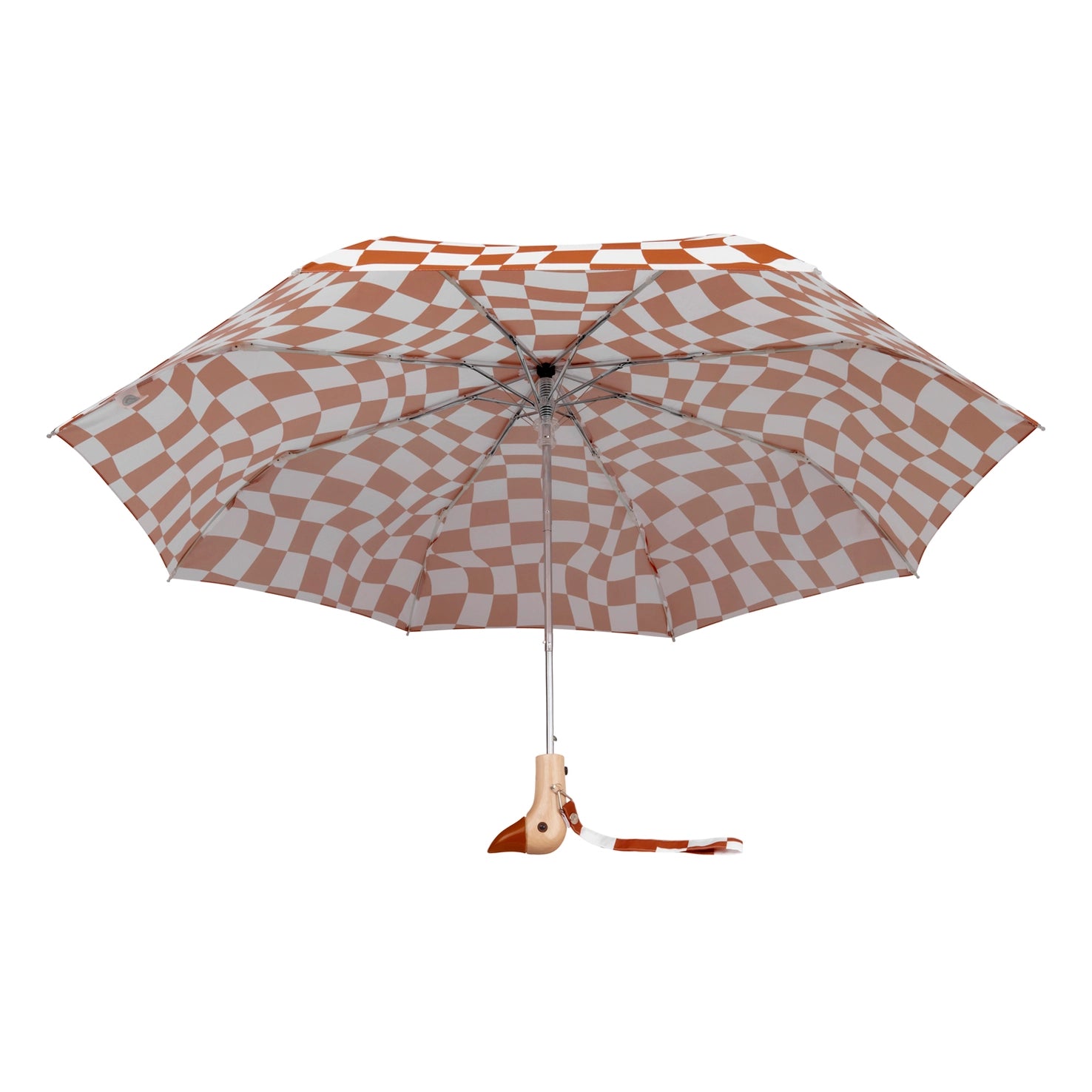 Original Duckhead - Peanut Butter Checkers Eco-Friendly Wind Resistant Umbrella