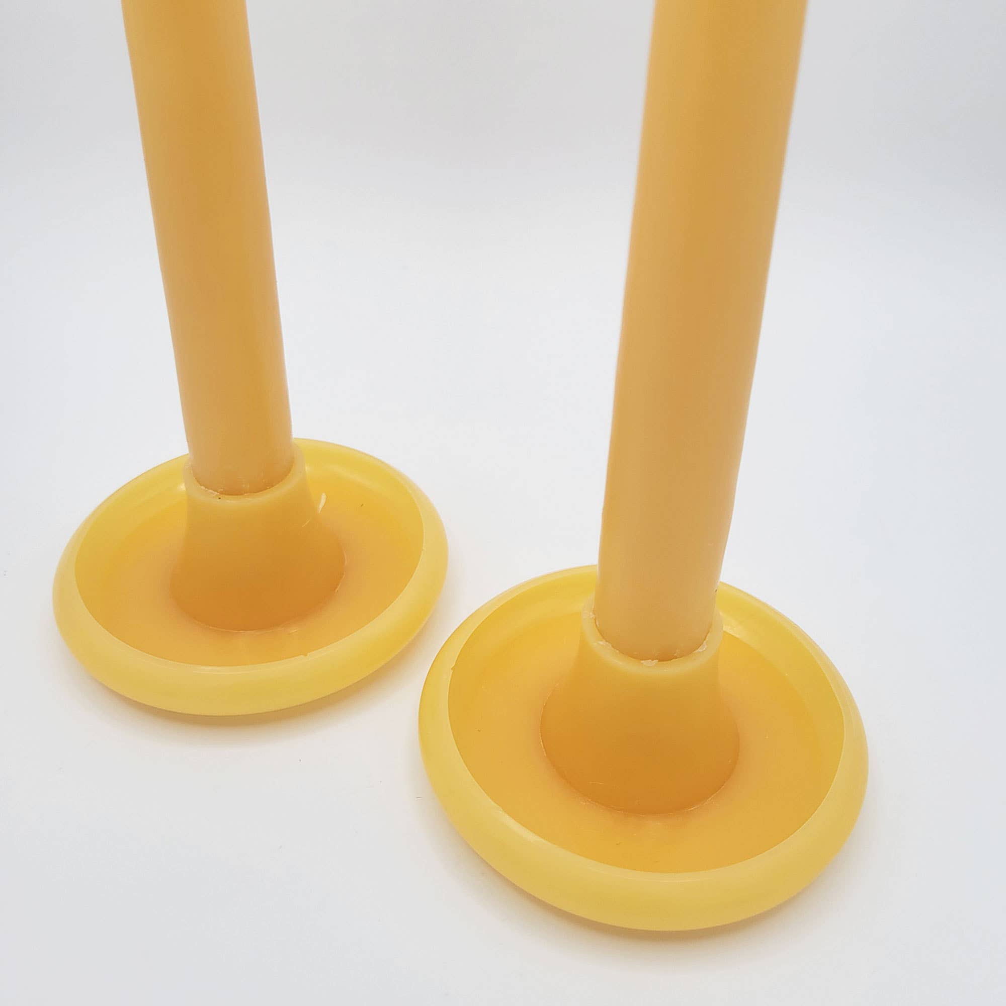 Beeswax Candlestick holder and Taper Candle by East Van Bees