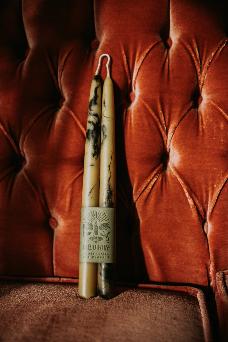 Smokey Taper Beeswax Candles