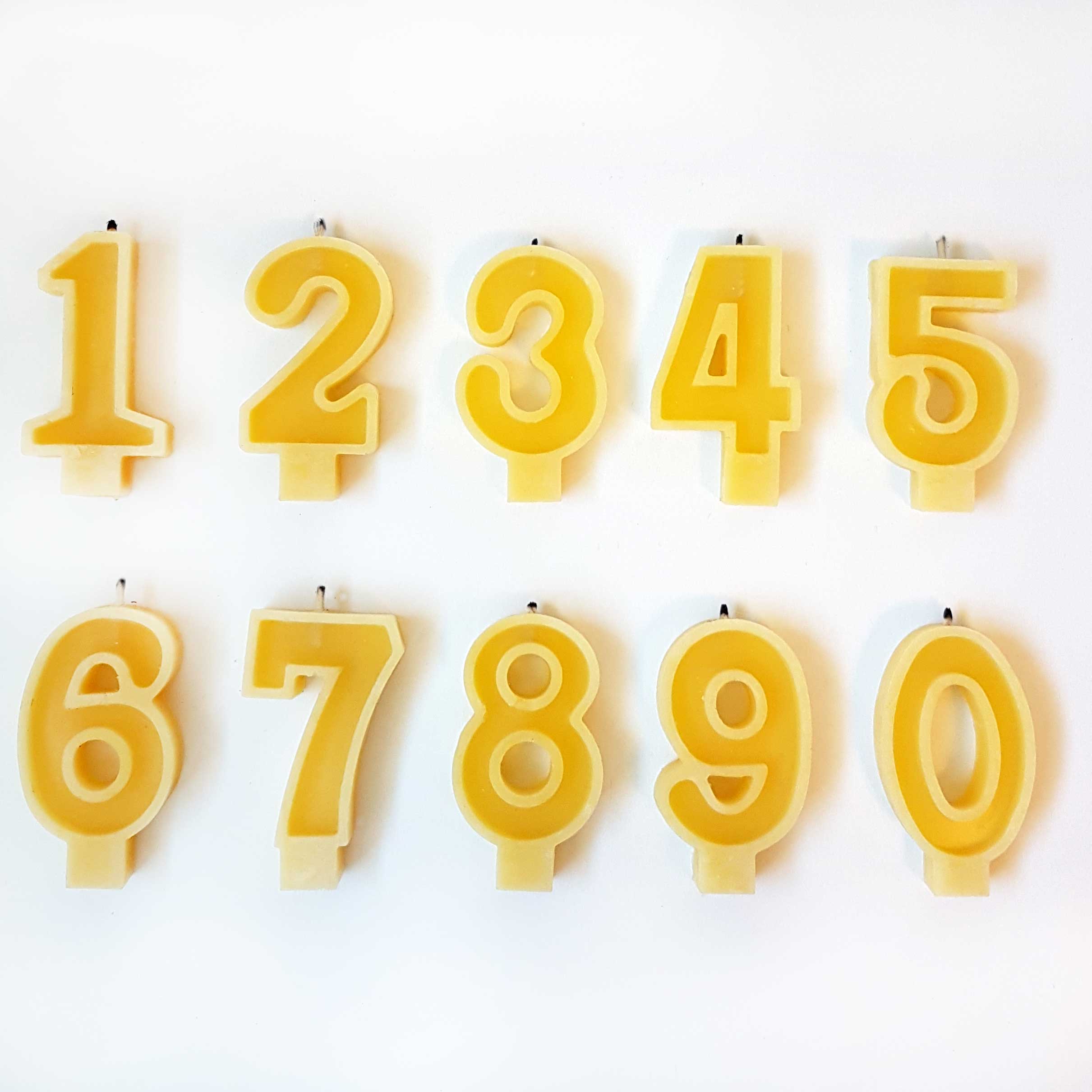 Beeswax Birthday Number Candles from East Van Bees