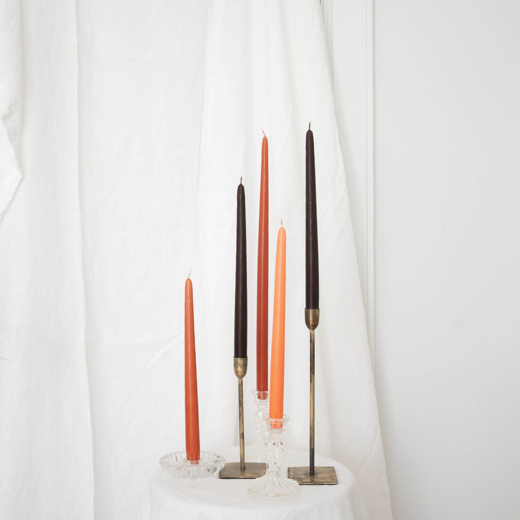 SOCCO Designs - Taper Candles - Pair TERRACOTTA