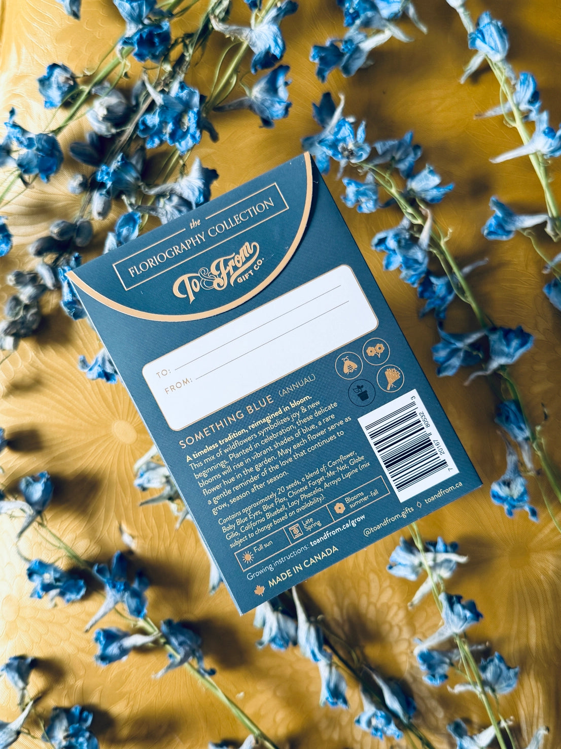 Something Blue Wildflowers Wedding Seed Packet - Devotion (To & From Seed Co)