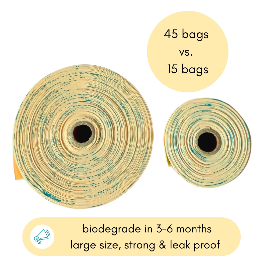 Compostable Cornstarch Poop Bags - 4 XL-Roll Box