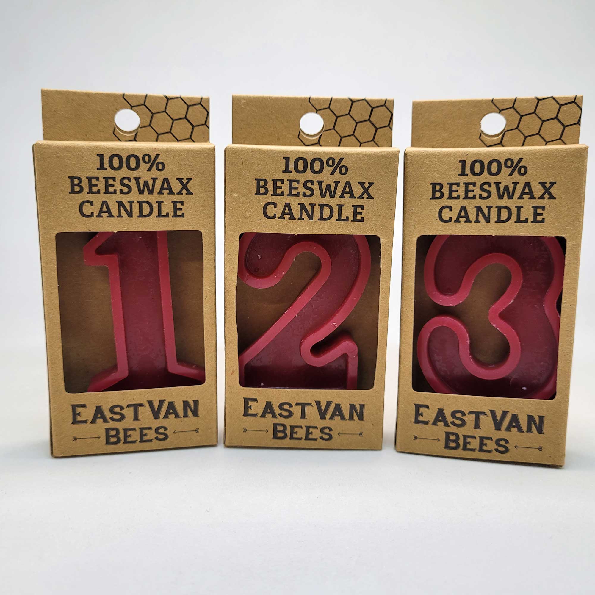 Beeswax Birthday Number Candles from East Van Bees