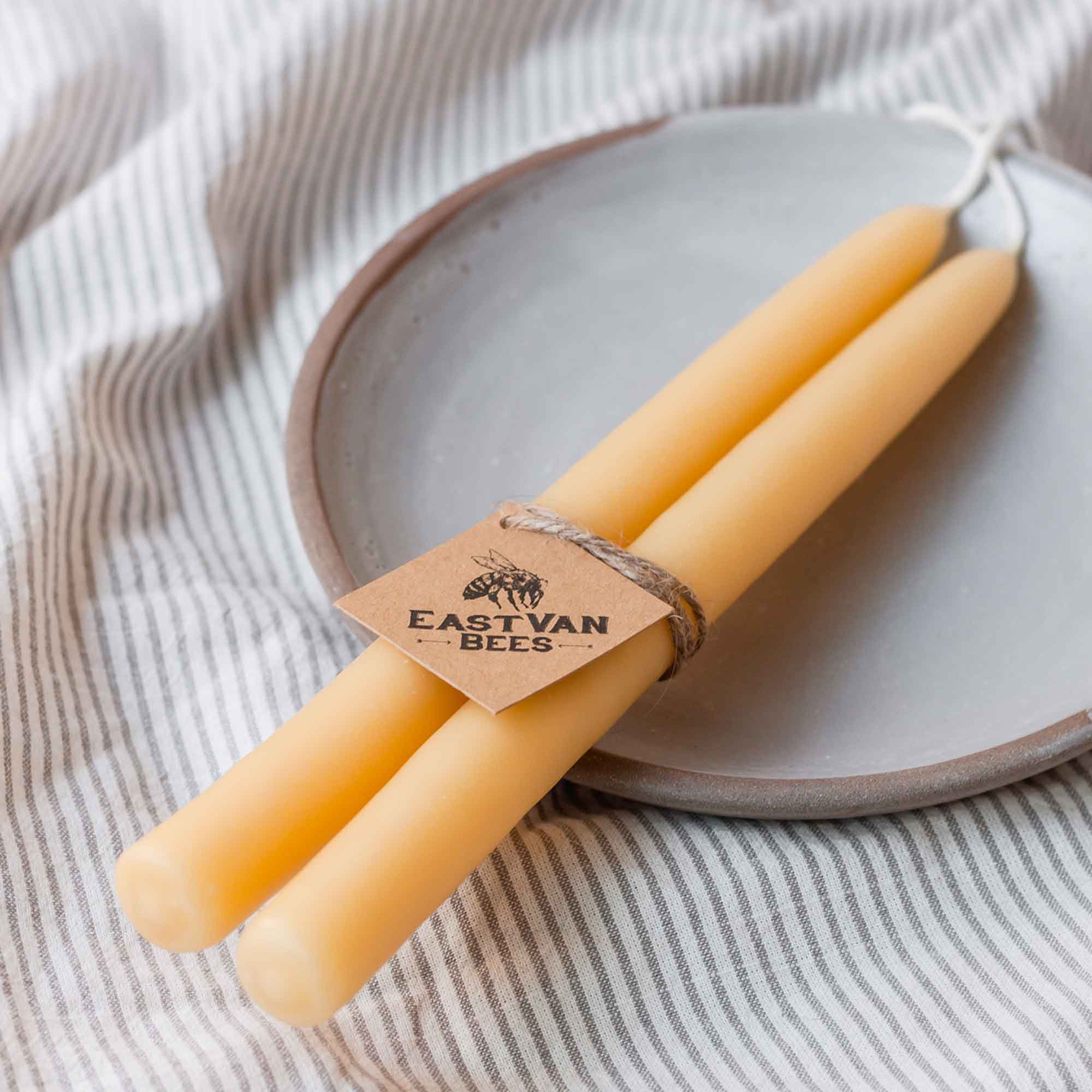 Hand-dipped beeswax Taper Candles by East Van Bees