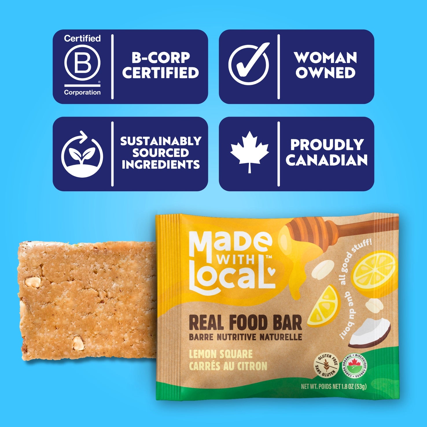 Lemon Square | Organic Real Food Bar