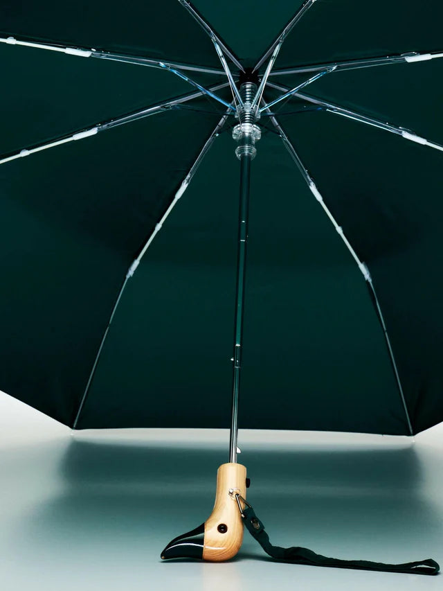 Original Duckhead - Forest Green Compact Eco-Friendly Wind Resistant Umbrella