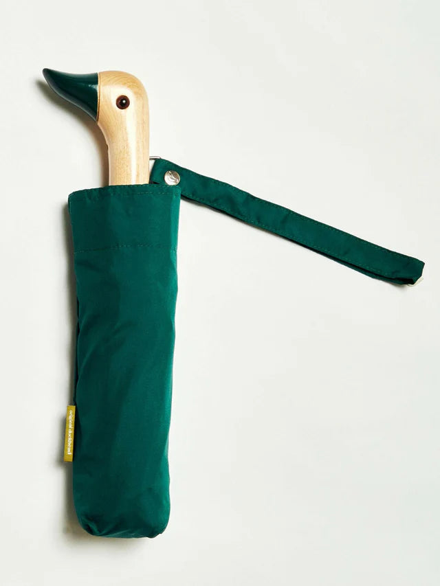 Original Duckhead - Forest Green Compact Eco-Friendly Wind Resistant Umbrella