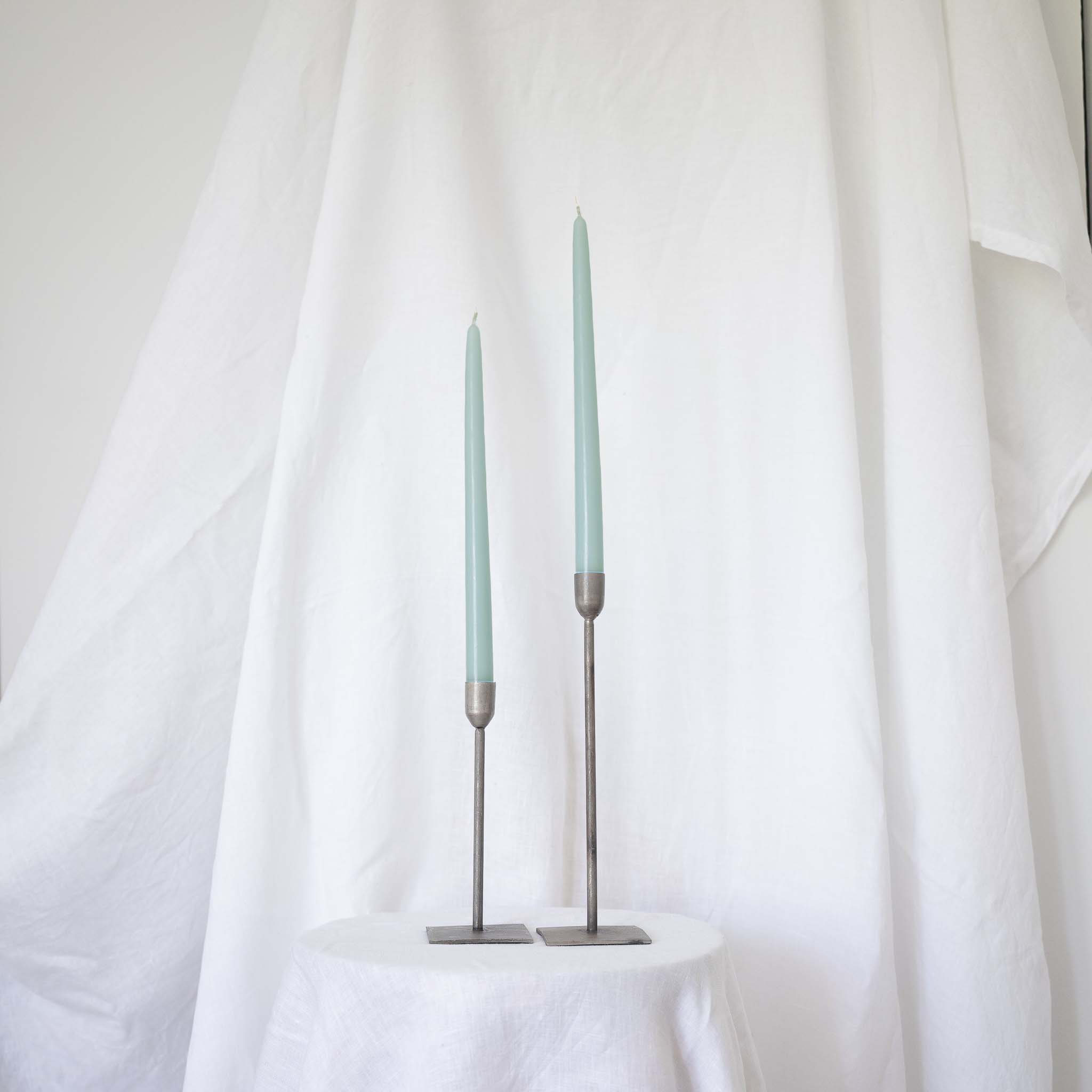 SOCCO Designs - Taper Candles - Pair Light Blue